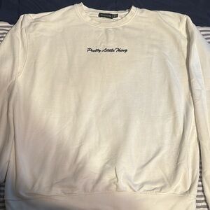 PRETTY LITTLE THING WHITE CREW NECK SWEATER